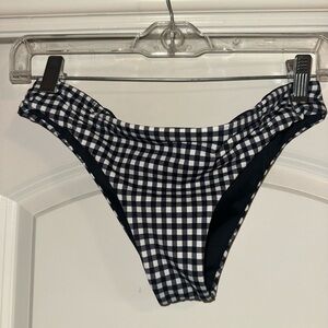 Black and White Gingham Bikini Bottom